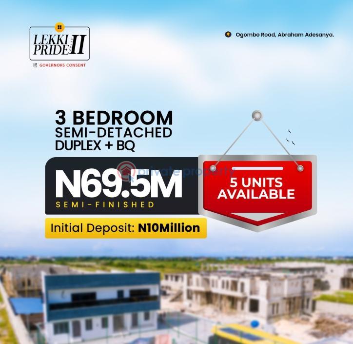 3 bedroom House For Sale Lekki Pride 2 Ogombo Ajah Lagos - 2