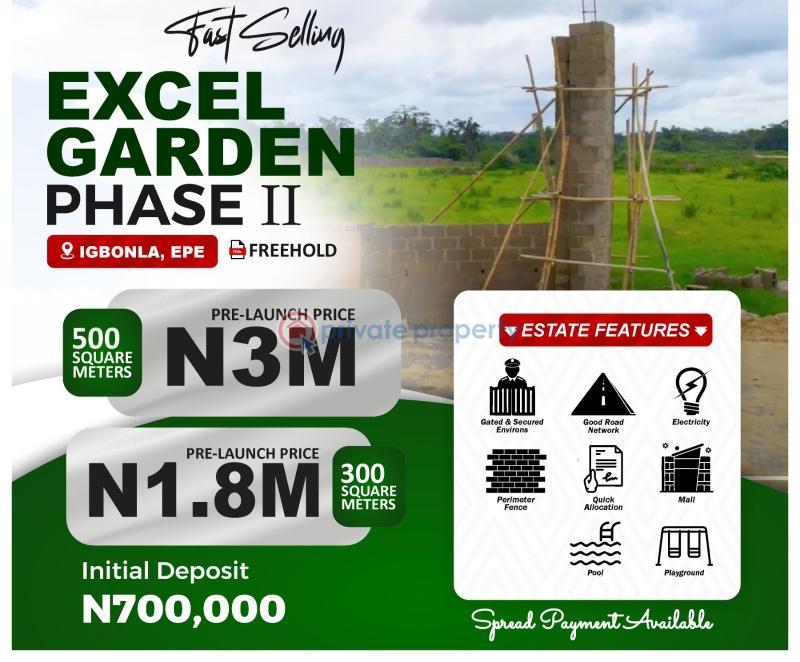 For sale Land Excel Garden Estate Phase 2 Igbonla Epe Lagos Epe Lagos