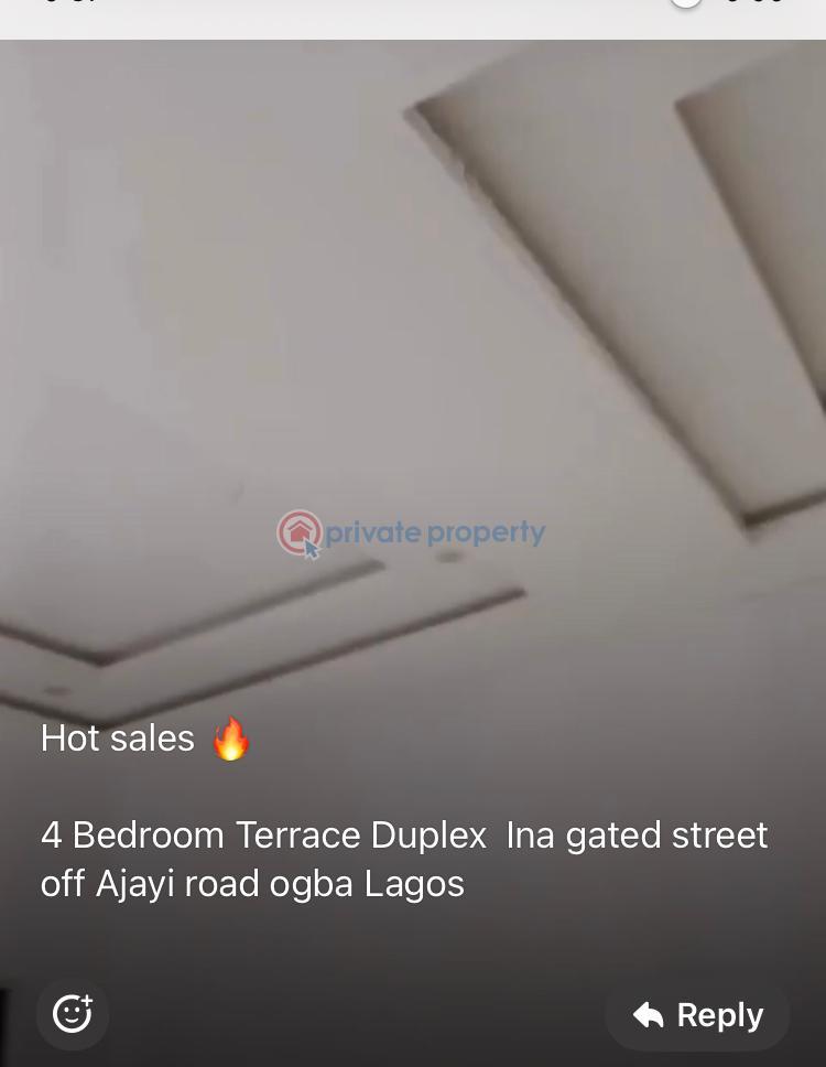 4 bedroom Terraced Duplex For Sale Off Ajayi Road Ogba Ajayi Road Ogba Lagos - 1