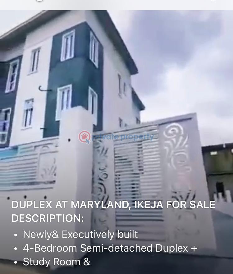 4 bedroom Semi detached Duplex For Sale Maryland Ikeja Lagos - 1