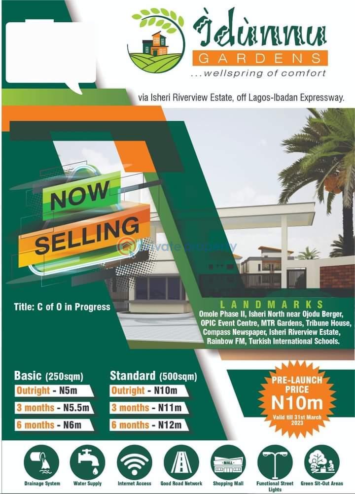 Mixed use Land For Sale Idunnu Garden Estate Opic Riverview Estate Isheri North Isheri North Ojodu Lagos - 4
