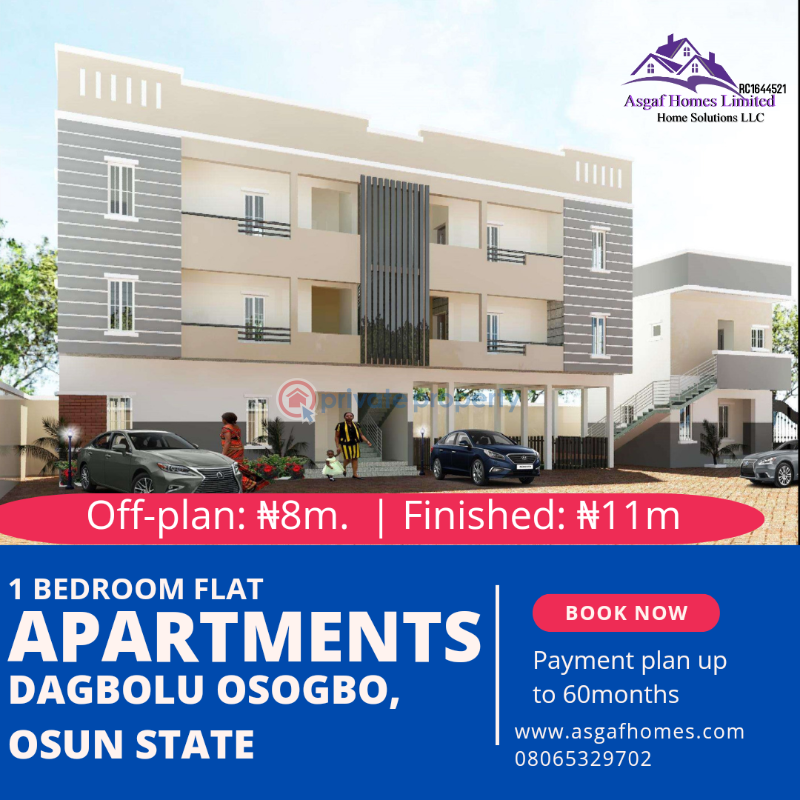 1 bedroom Flat & Apartment For Sale Dagbolu, Off Osogbo Ikirun Expressway Osun area  - 0