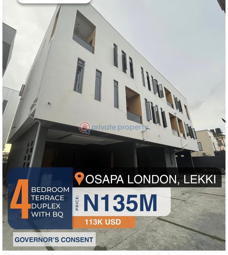 4 bedroom Terraced Duplex For Sale Osapa London Lekki Lagos - 0