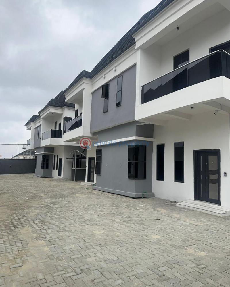 Modern 4 bedroom terrace duplex in a mini-court 4 bedroom Terraced Duplex For Sale Bosmak Haven Estate Lekki Scheme 2 Ajah Lagos