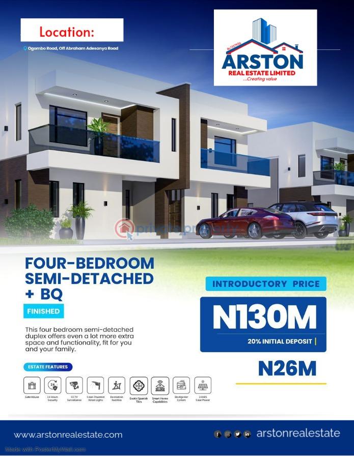 Semi detached Duplex For Sale Abraham Adesanya Ogombo Ajah Lagos
