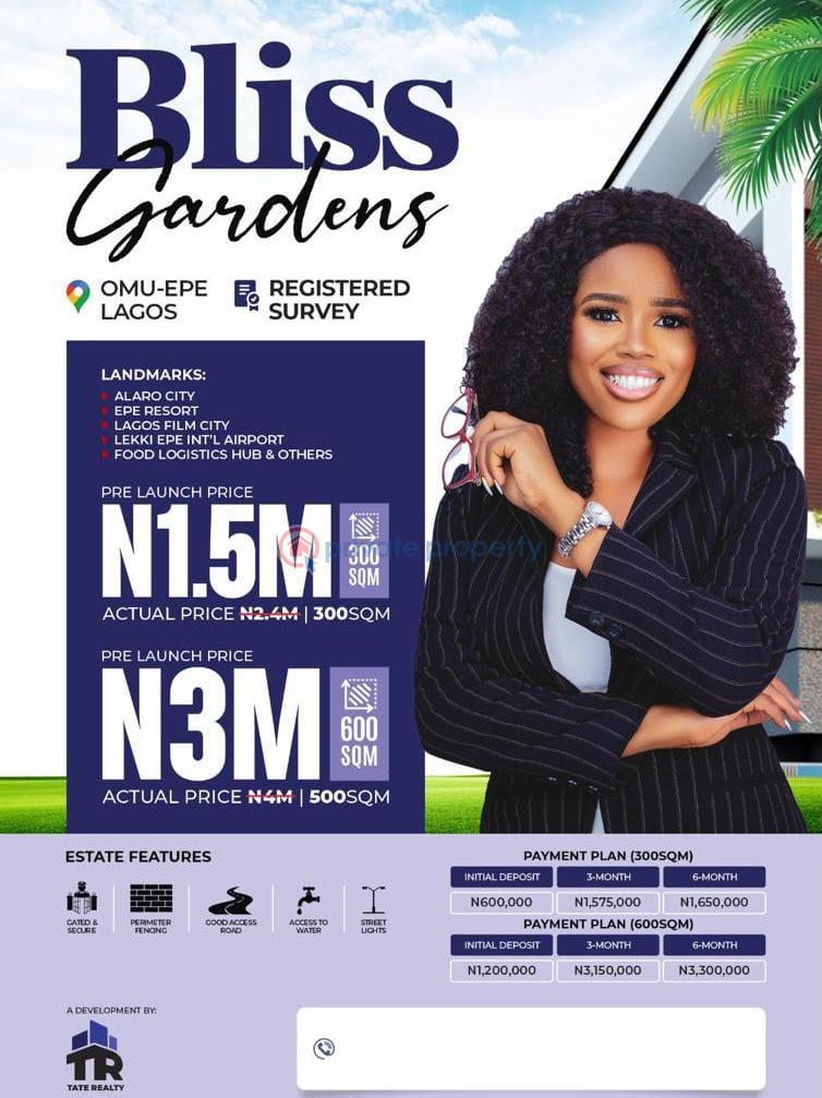 Residential Land For Sale Bliss Garden Estate Omu Ketu Close To Grace Polytechnic Epe Lagos - 5