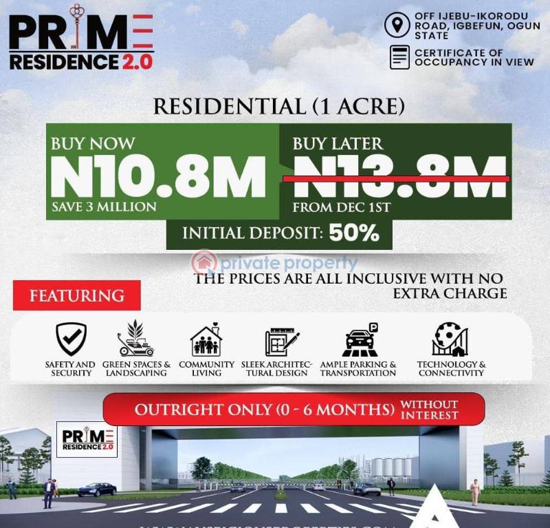 Mixed use Land For Sale Prime Residence Estate 2.0 Close To International College Ijebu Ikorodu Road Igbefun Ijebu Ogun - 6