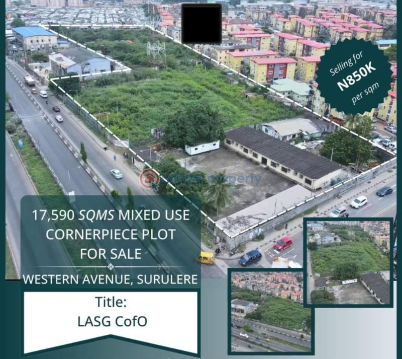 Land For Sale Western Avenue, Surulere Lagos