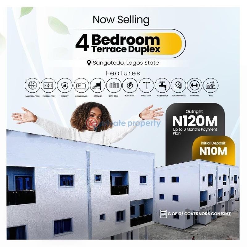 4 bedroom Terrace For Sale Zularich Residence Monastery Road Sangotedo Lagos - 0