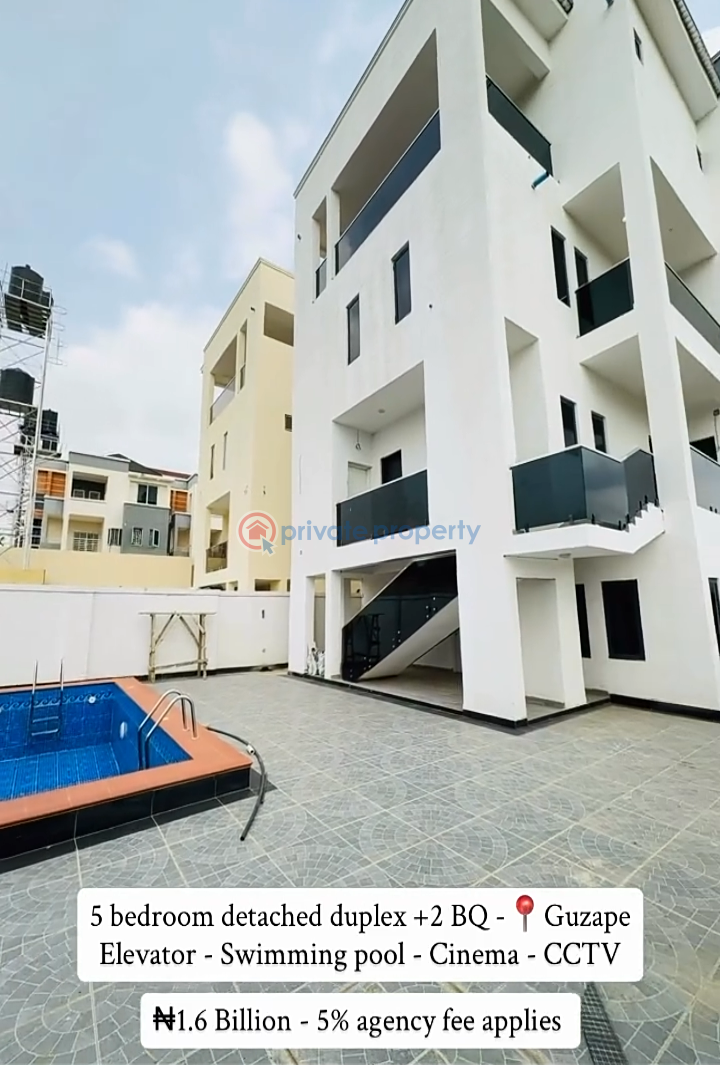 5 bedroom Detached Duplex For Sale Guzape Abuja Phase 1  - 2