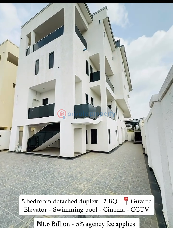 5 bedroom Detached Duplex For Sale Guzape Abuja Phase 1  - 1