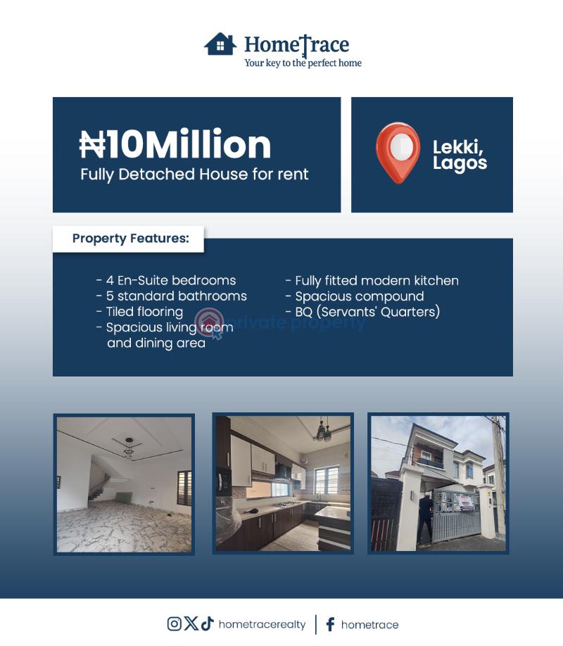 4 bedroom Detached Duplex For Rent Lekki Lagos - 0