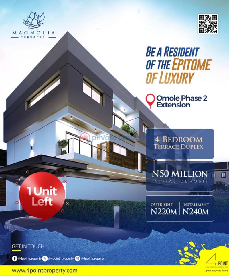 4 bedroom Terrace For Sale Magnolia Terraces, Olowoora Omole Phase 2 Ojodu Lagos - 2