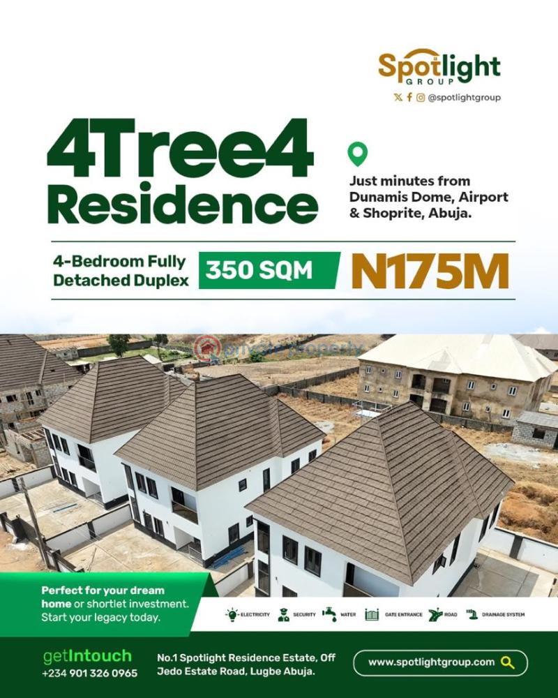 4 bedroom Duplex For Sale Beside Dunamis Glory Dome , Airport Road Abuja Nigeria Lugbe Abuja Phase 4  - 9