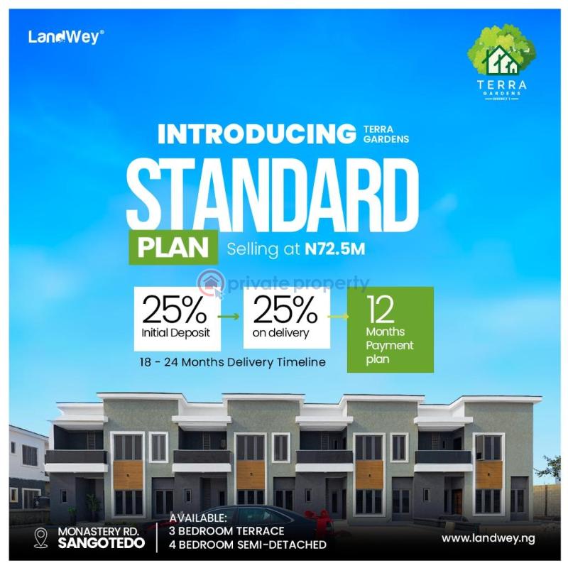 3 bedroom Terrace For Sale Monastery Road Off Shoprite, Sangotedo