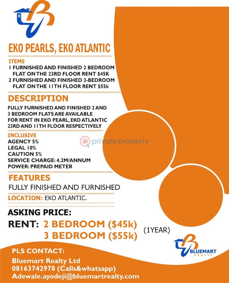 3 bedroom Block Of Flats For Rent Eko Pearls Eko Atlantic Victoria Island Lagos