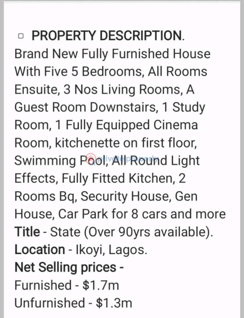 5 bedroom Detached Duplex For Sale Ikoyi, Lagos Ikoyi Lagos - 24