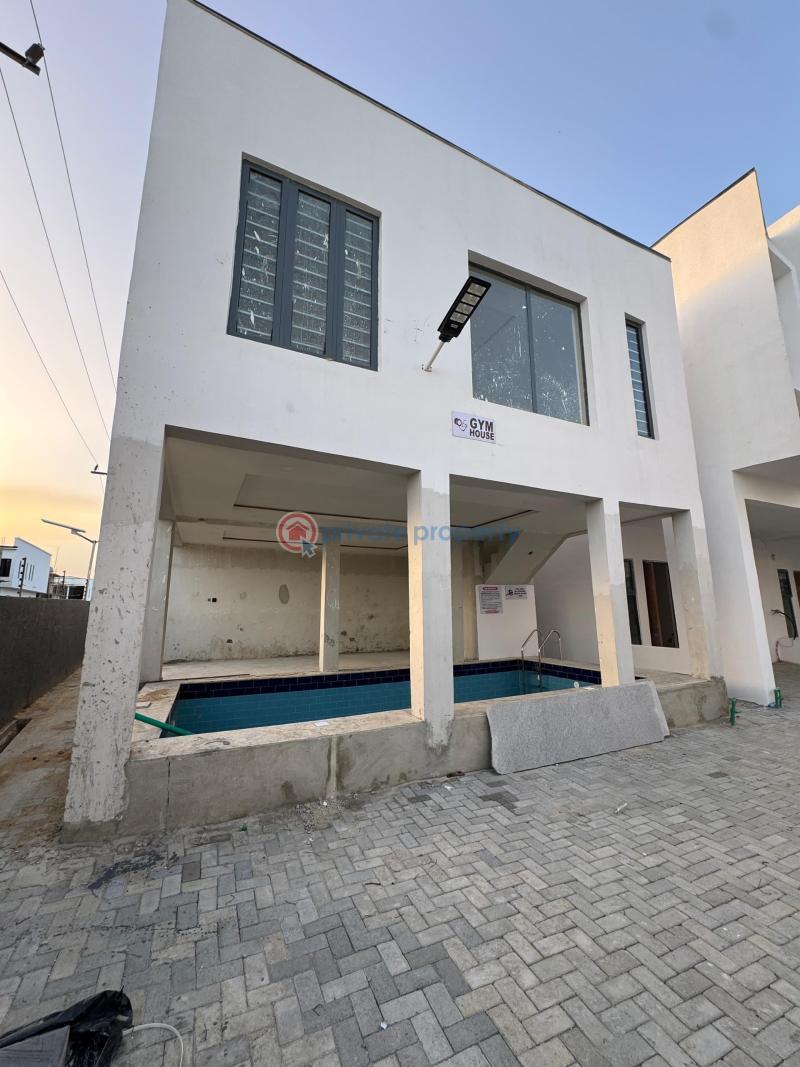 Fully serviced 4 bedroom terrace  duplex  with communal pool & gym - 4 4 bedroom Terraced Duplex For Sale Vgc Extension Lekki Lagos Lekki Lagos - 4