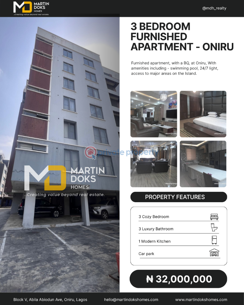 3 bedroom Block Of Flats For Rent Oniru Victoria Island Lagos - 0