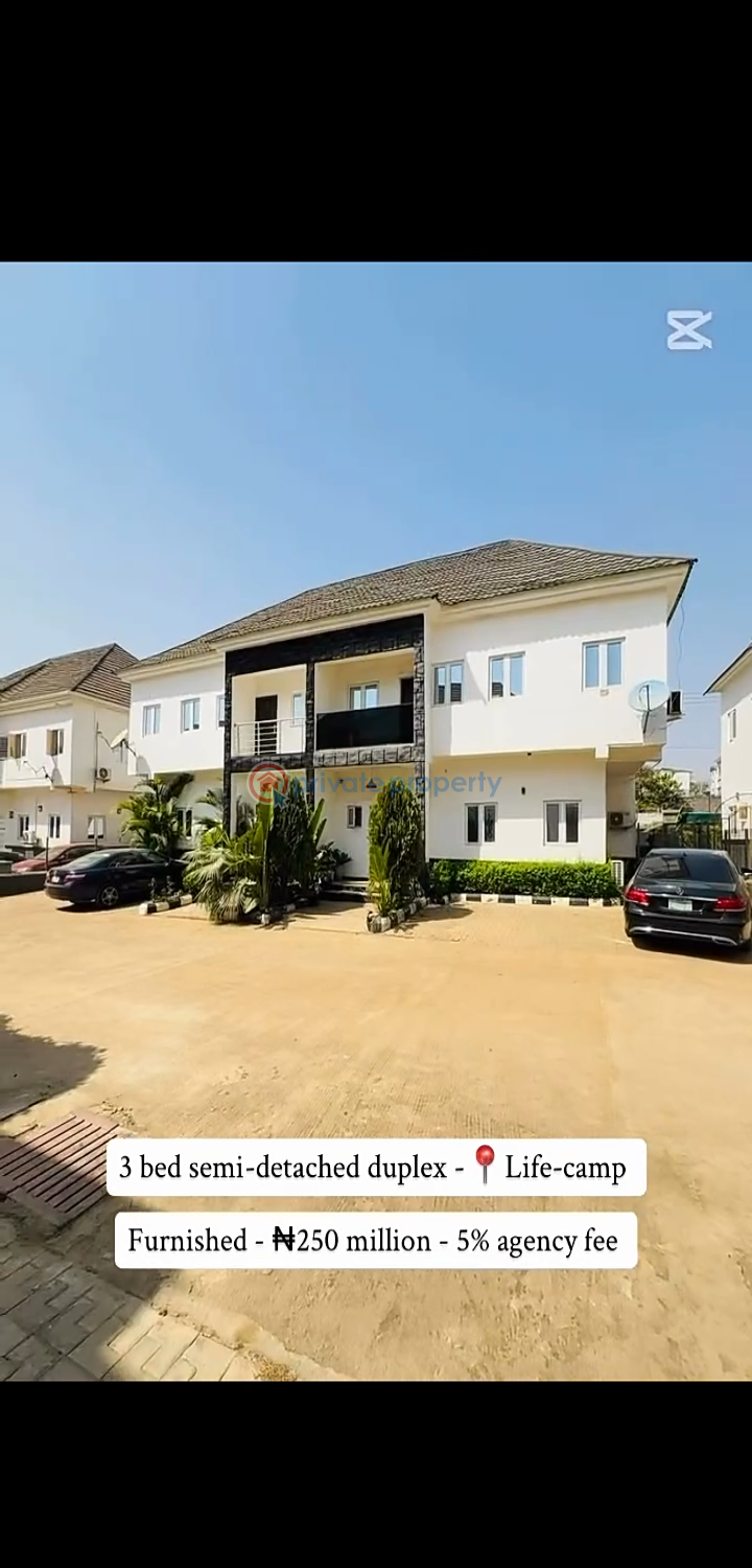 3 bedroom Semi detached Duplex For Sale Life Camp Abuja Phase 3  - 0