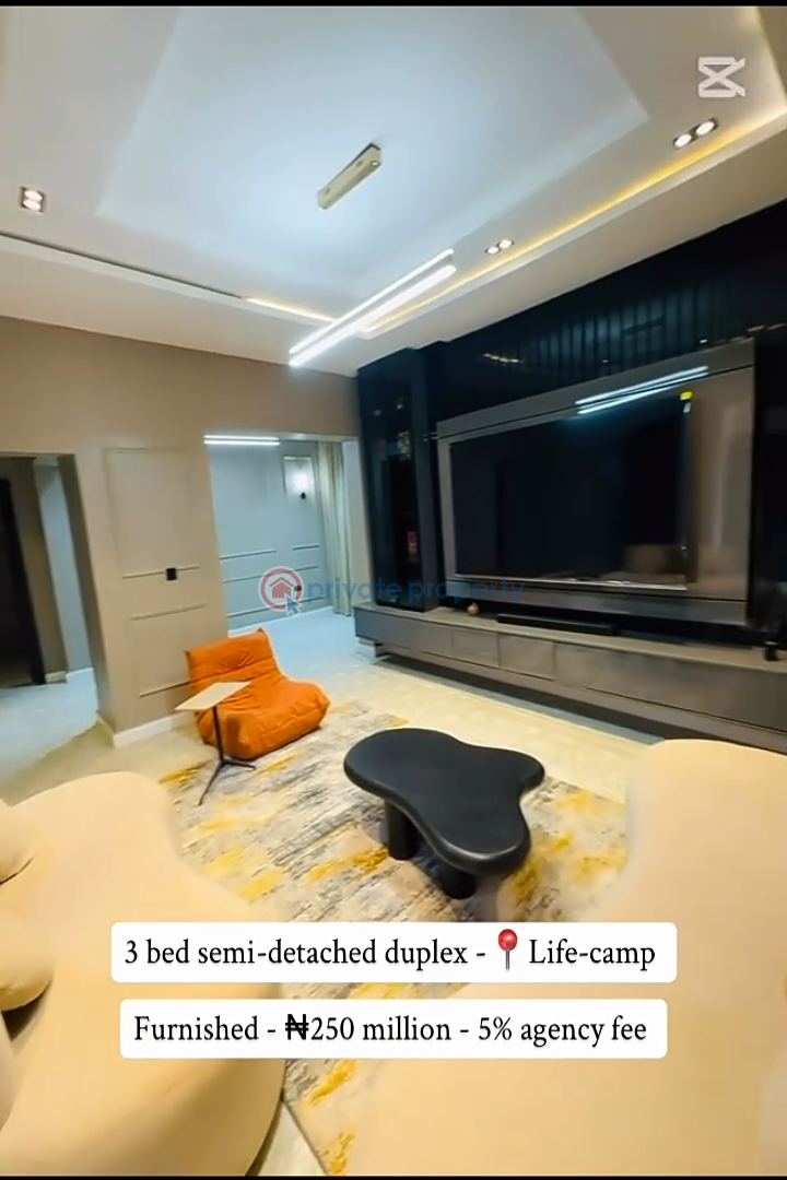 3 bedroom Semi detached Duplex For Sale Life Camp Abuja Phase 3  - 1