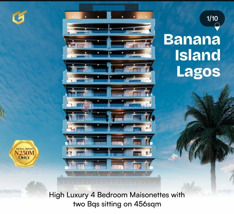 3 bedroom Shared Apartment For Sale . Banana Island Ikoyi Lagos - 1