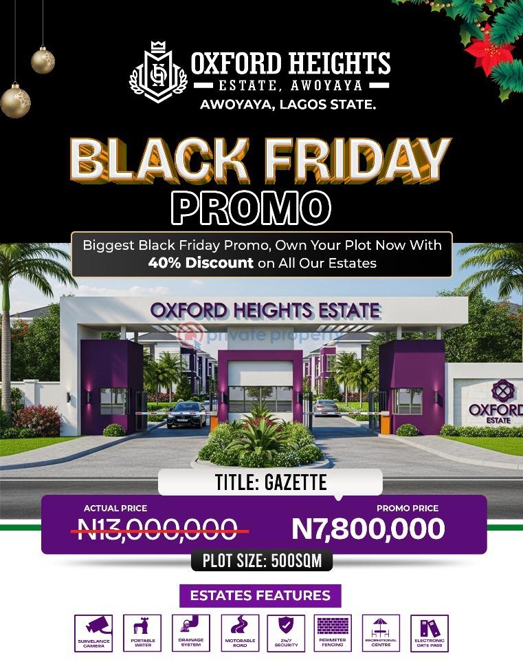 Mixed use Land For Sale Oxford Heights Estate Selling Sharing Fence With Mayfair Garden Awoyaya Ajah Lagos