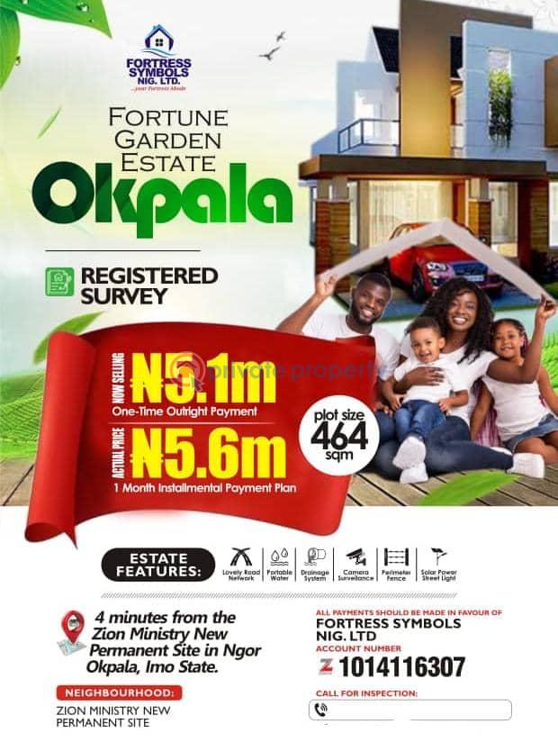 Mixed use Land For Sale Fortune Garden Ngor Okpala 5mins Drive To Zion Ministry New Permanent Site Owerri Imo