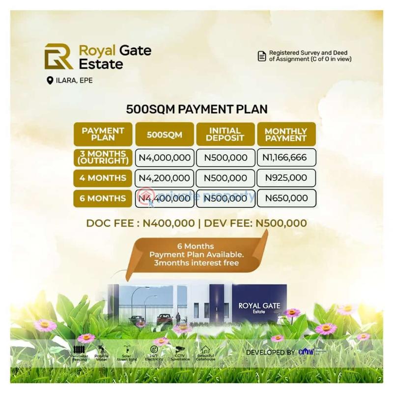 Residential Land For Sale Royal Gate Estate With Good Road Network Located At Ilara Epe Lagos - 1