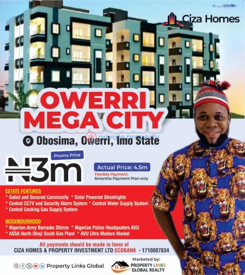Residential Land For Sale Owerri Mega City Estate Obosima Off Owerri Port Harcourt Road Owerri Imo