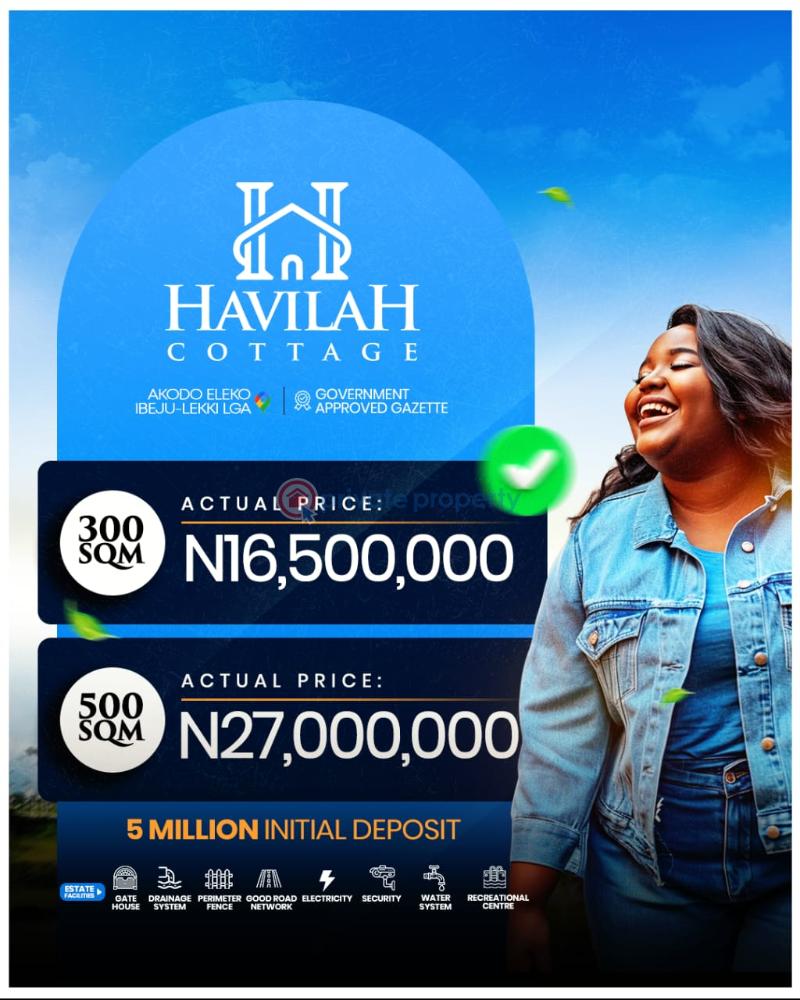 Residential Land For Sale Havilah Cottage Estate Situated At The Center Of Great Development Akodo Ise Ibeju-Lekki Lagos