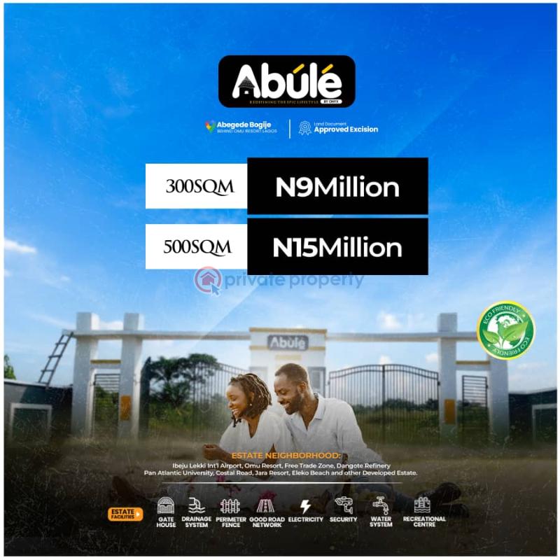 Residential Land For Sale Abule Estate Located At Abegede Badore Road Facing The Lagoon Ibeju-Lekki Lagos