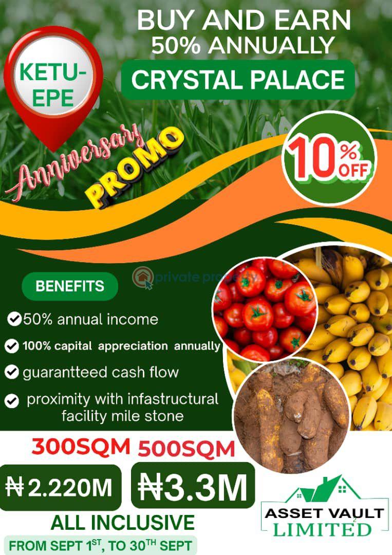 Mixed use Land For Sale Crystal Palace Estate Selling On Anniversary Promo Price Ketu Epe Lagos