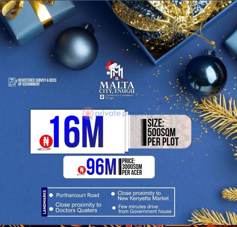 Residential Land For Sale Malta City Estate Enugu Enugu Area 