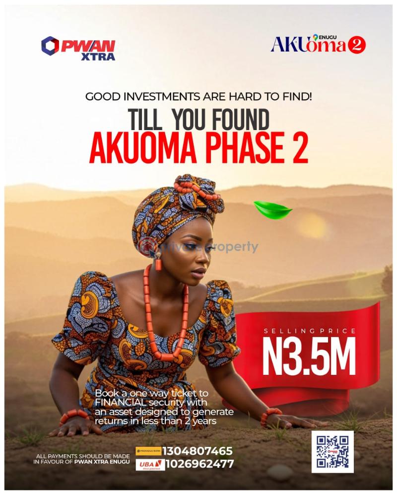 Mixed use Land For Sale Akuoma Estate, Owo, Enugu State Enugu Area 