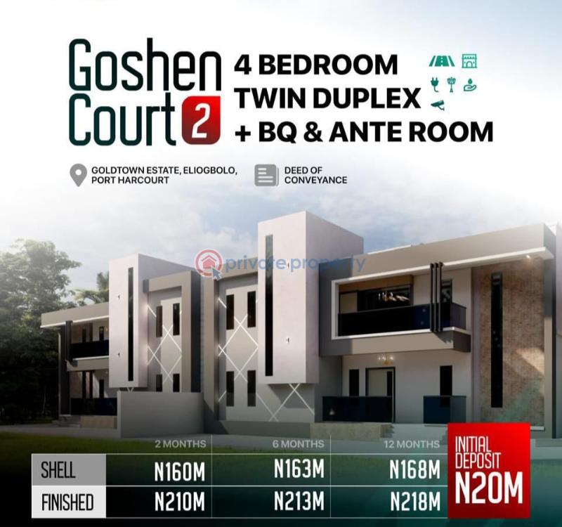 4 bedroom Duplex For Sale Eligboro Eliozu Port Harcourt Rivers