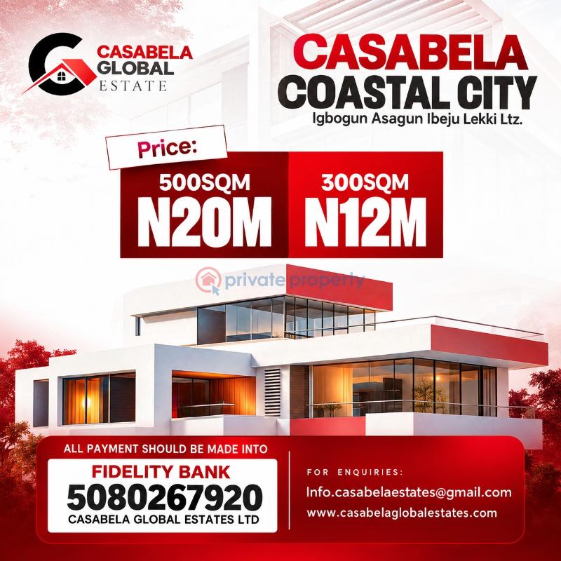 Commercial Land For Sale Coastal Road Ikegun Ibeju-Lekki Lagos