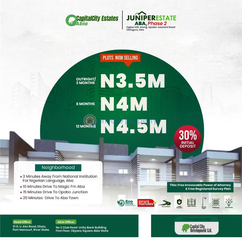Mixed use Land For Sale Ogbor Hills, Along Opobo Azumuri Road Aba South Abia - 0