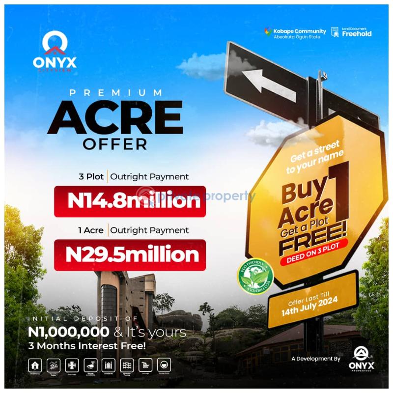 Mixed use Land For Sale Onyx City View Estate Kobape Abeokuta Express Road Abeokuta Ogun - 4