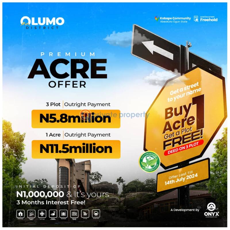 Mixed use Land For Sale Onyx City View Estate Kobape Abeokuta Express Road Abeokuta Ogun - 5