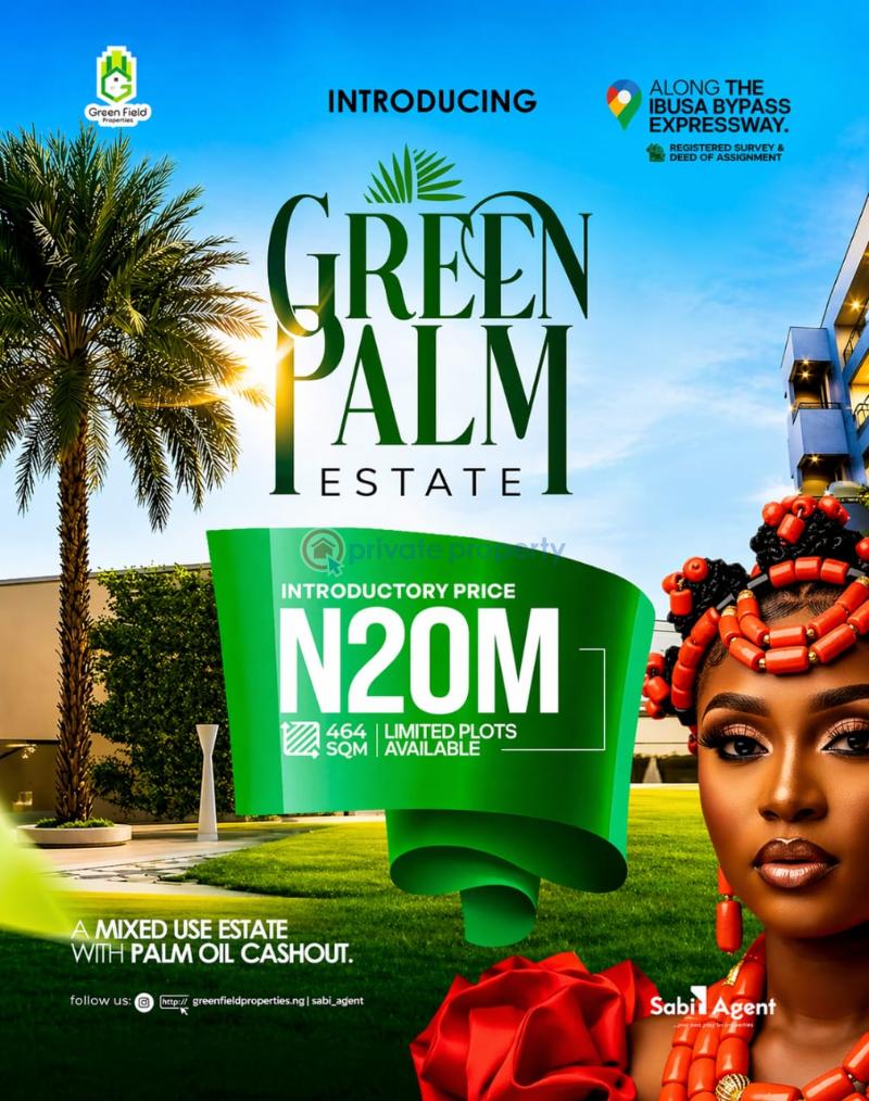 Mixed use Land For Sale Green Palm Estate Along Ibusa Bypass Express Way Oshimili North Delta - 1