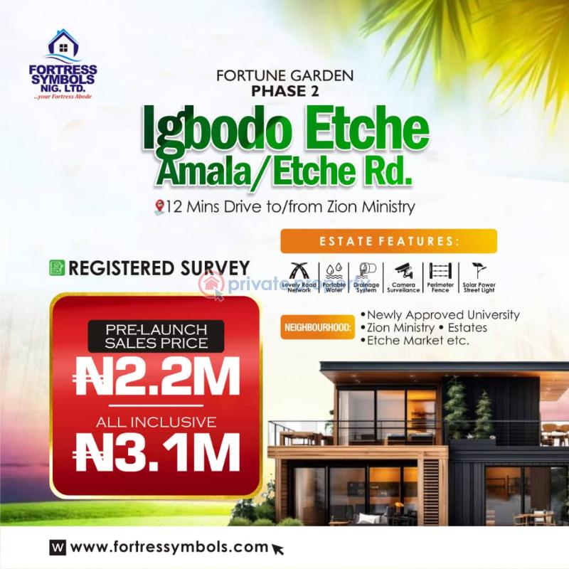 Mixed use Land For Sale Igbodo Etche Amala/etche Road, Near Zion Ministries Etche Rivers  - 2
