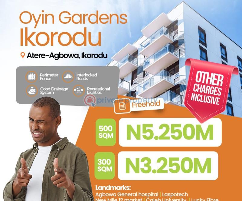 Mixed use Land For Sale Oyin Garden Estate Atere Agbowa Ikosi Ikorodu Lagos - 1