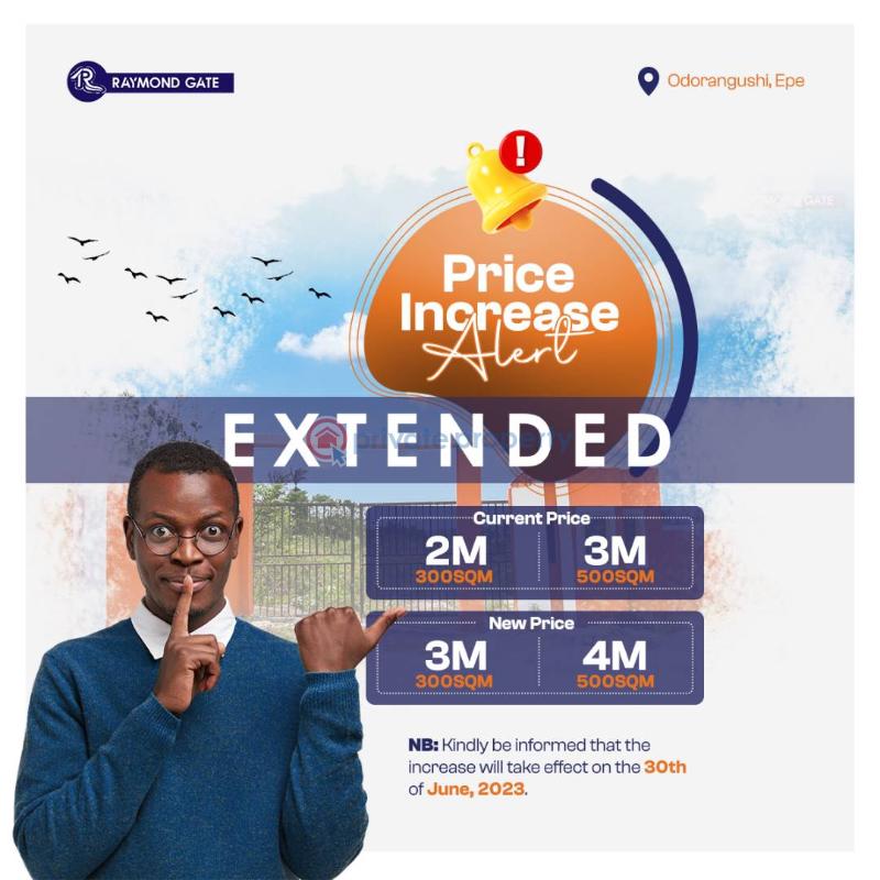 For sale Land Raymond Gate Estate Behind Yabatech Epe Odoiragushi Epe Lagos (PID 9PASKA