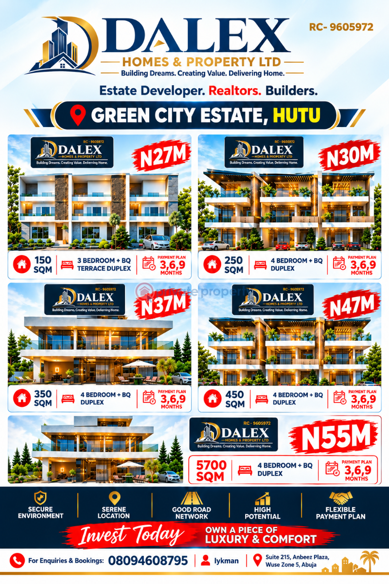 4 bedroom Mixed use Land For Sale Hutu Lugbe Abuja Phase 4 