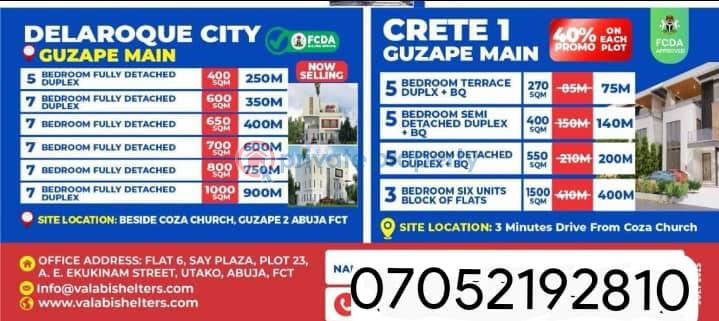 Residential Land For Sale Guzape Main, Opposite Coza Church Guzape Abuja Phase 1  - 3