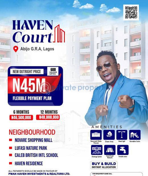 Residential Land For Sale Novare Shopping Mall, Lufasi Park, Caleb British School, Haven Residence Eputu Ibeju-Lekki Lagos