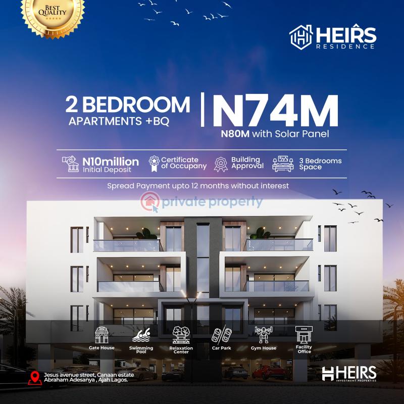 2 bedroom Flat & Apartment For Sale Abraham Adesanya Ajah Lagos