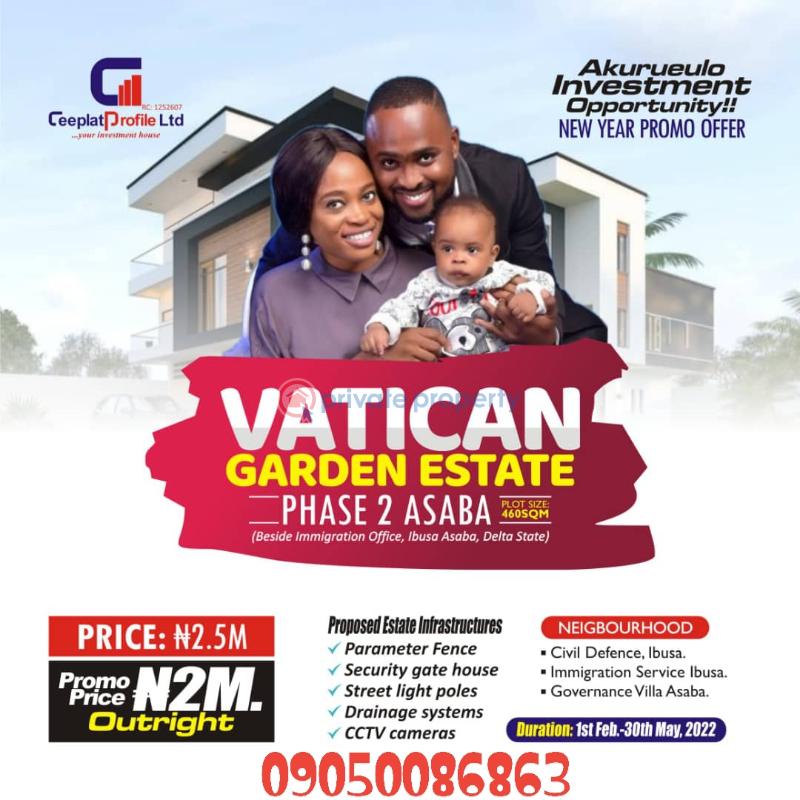 Land For Sale Ibusa, Asaba, Delta State. Asaba Delta (PID 1PAAXJ