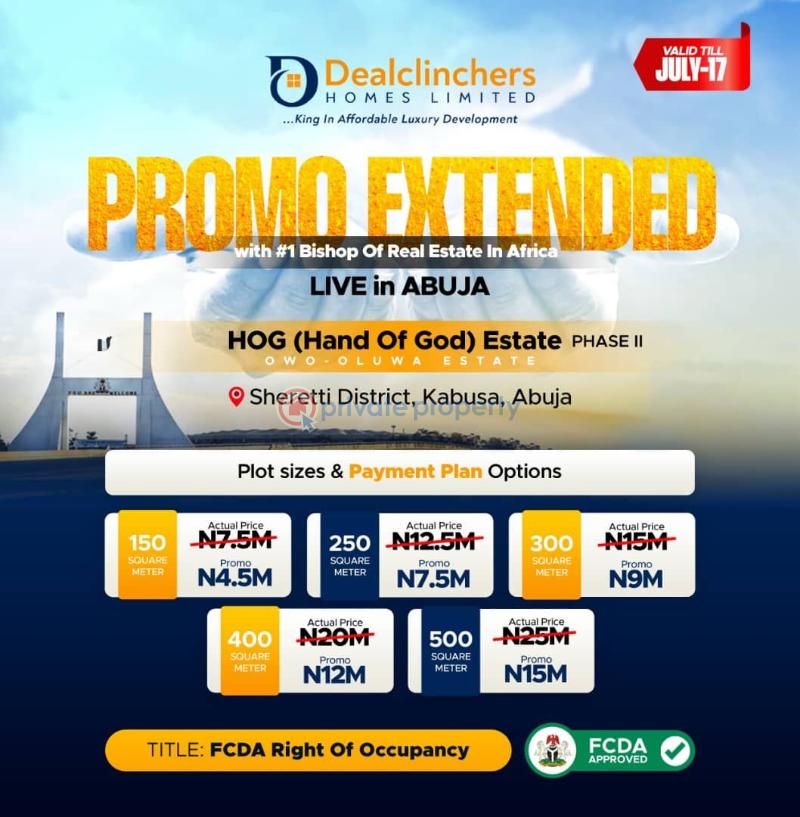 Residential Land For Sale Sheretti District / Kabusa / Central District Abuja Kabusa Abuja Phase 3  - 1